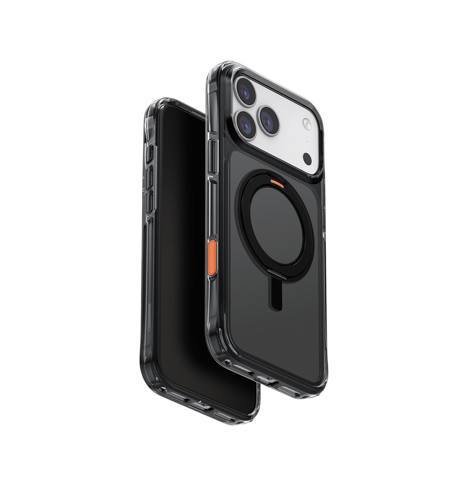 جراب Uniq Swivix الهجين الشفاف مع حامل دوّار 360° لهاتف iPhone 17 Pro Max