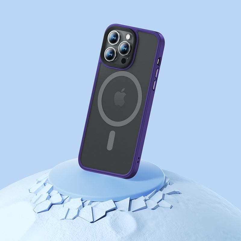 حافظة بنكس المغناطيسية الواقية لجهاز آيفون 14 برو ماكس - بنفسجي