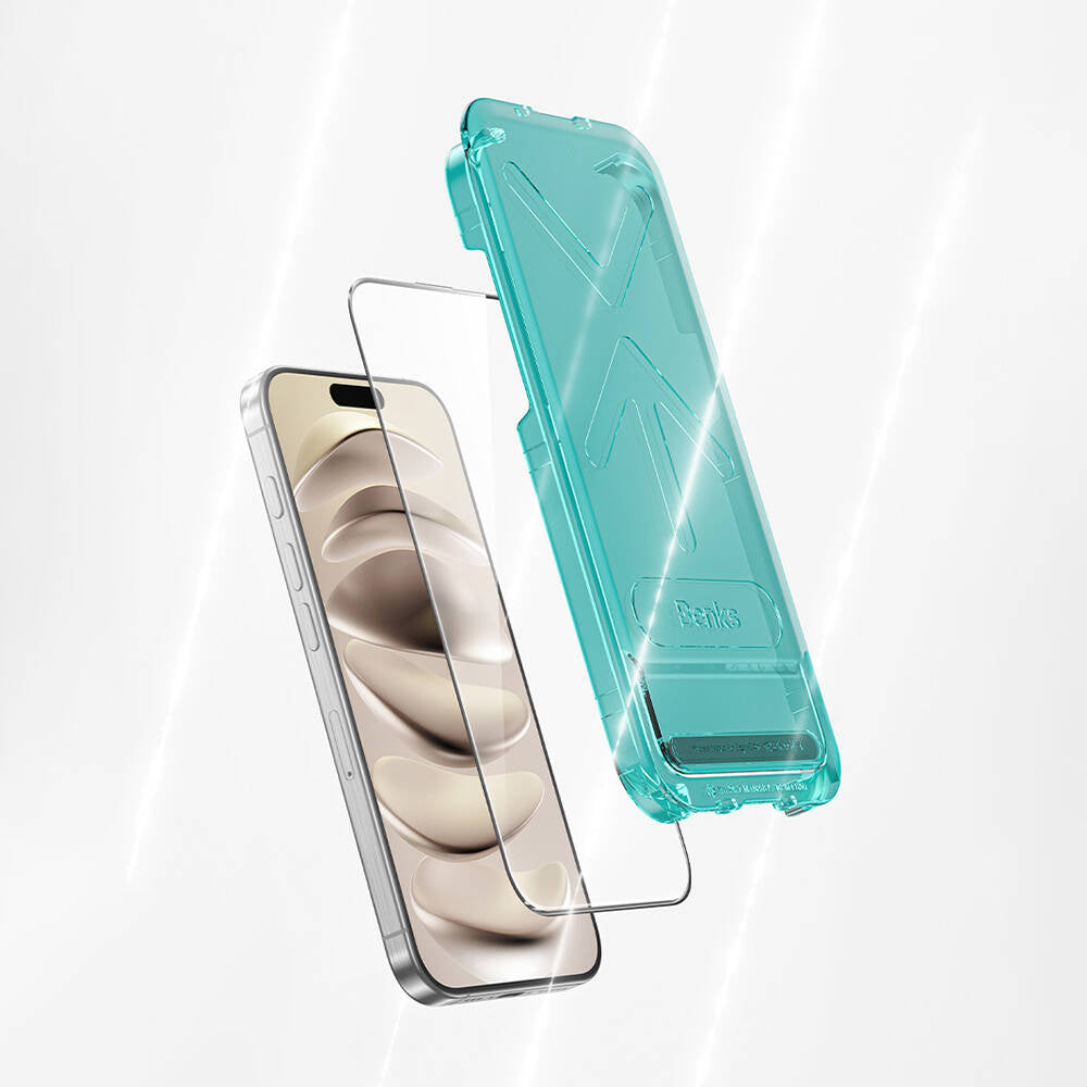 حامي شاشة بنكس آيفون 16 برو ماكس زجاج ووريور HD (زجاج كورنينغ 2)