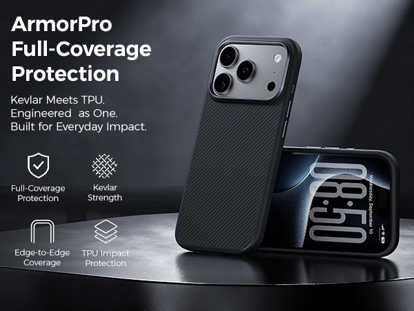 Benks 600D Pro Case built with Kevlar® for iPhone 18 Pro / 18 Pro Max - features
