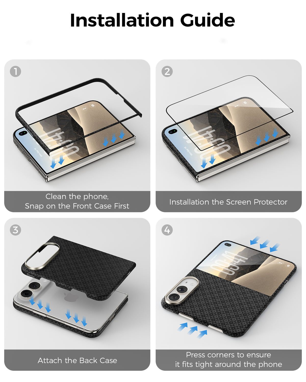 Benks ArmorGrid Air Grand Combo built with Kevlar® for iPhone Duo - features