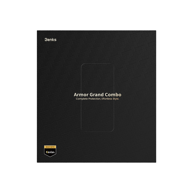 Benks ArmorGrid Air Grand Combo built with Kevlar® for iPhone Duo - Retail packaging box
