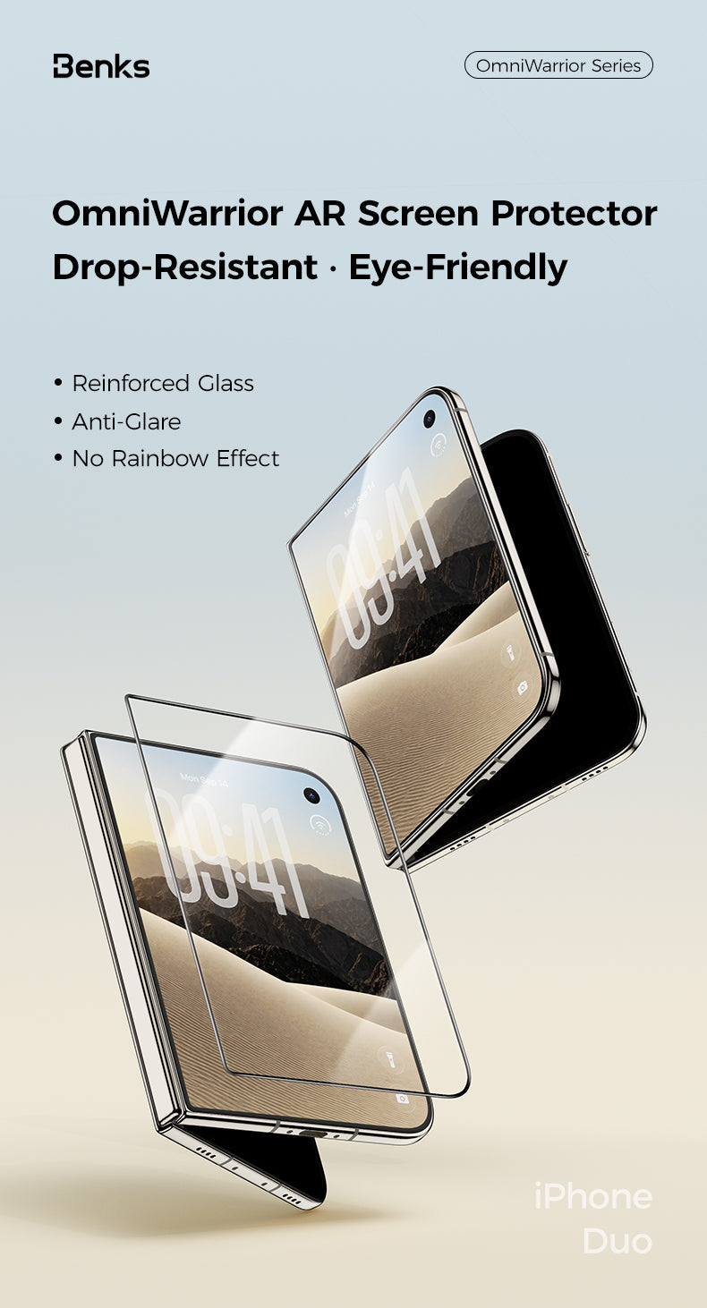 Benks OmniWarrior Screen Protector for iPhone Duo - AR Glass features