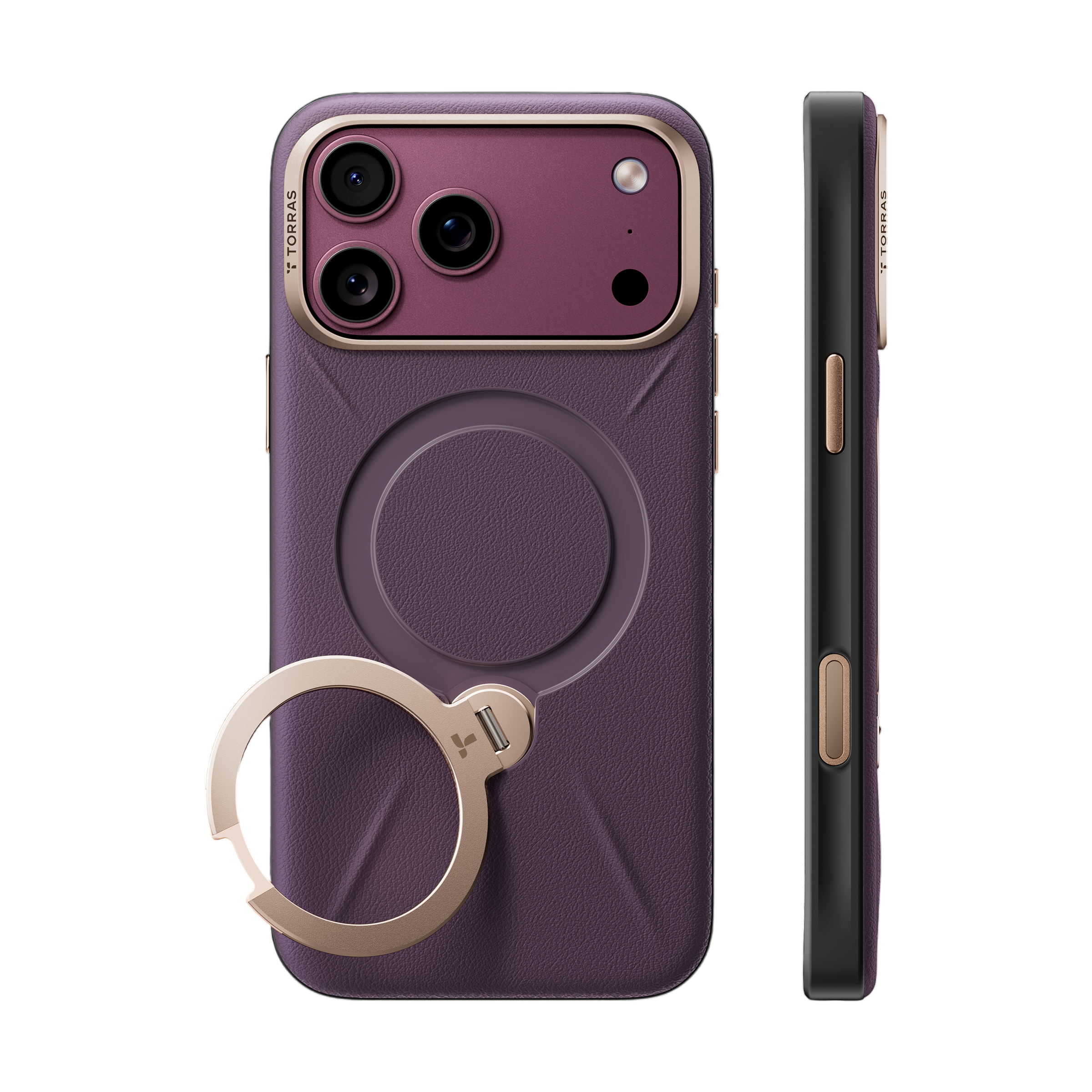 Torras Ostand Q3 VegSkin Case for iPhone 18 Pro - Purple