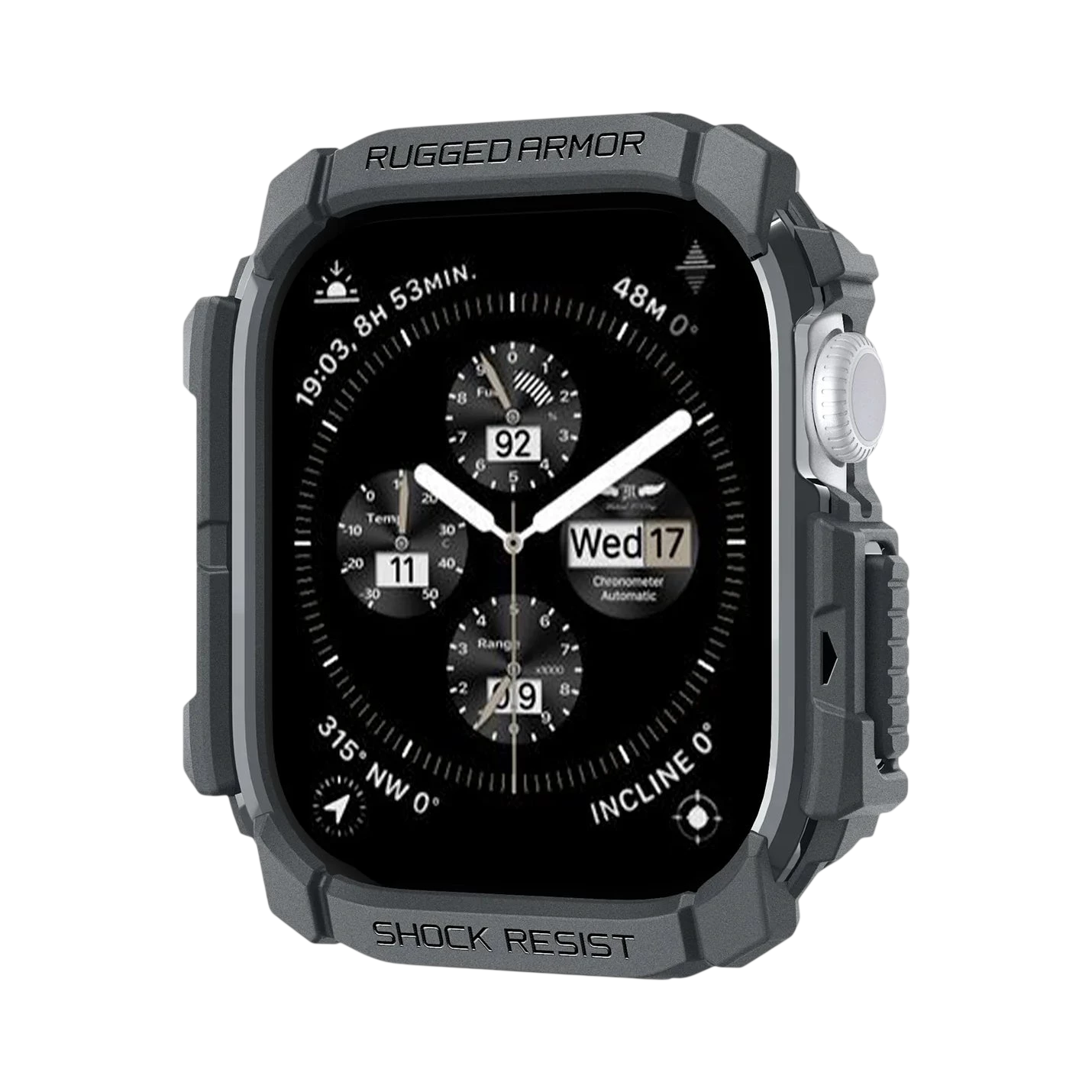 حافظة سبجن روجيد أرمور لسلسلة ساعة آبل 11 / 10 (46 مم)