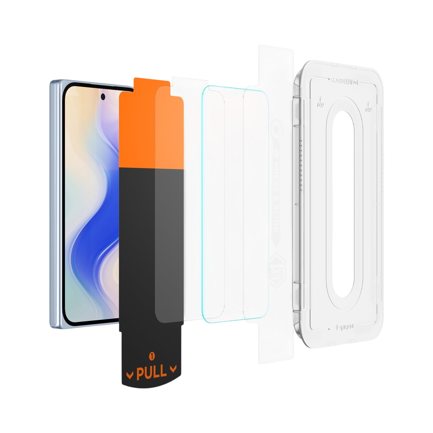 Spigen GLAS.tR EZ Fit Pro Screen Protector for Google Pixel 10 Pro Fold - 2 Pack