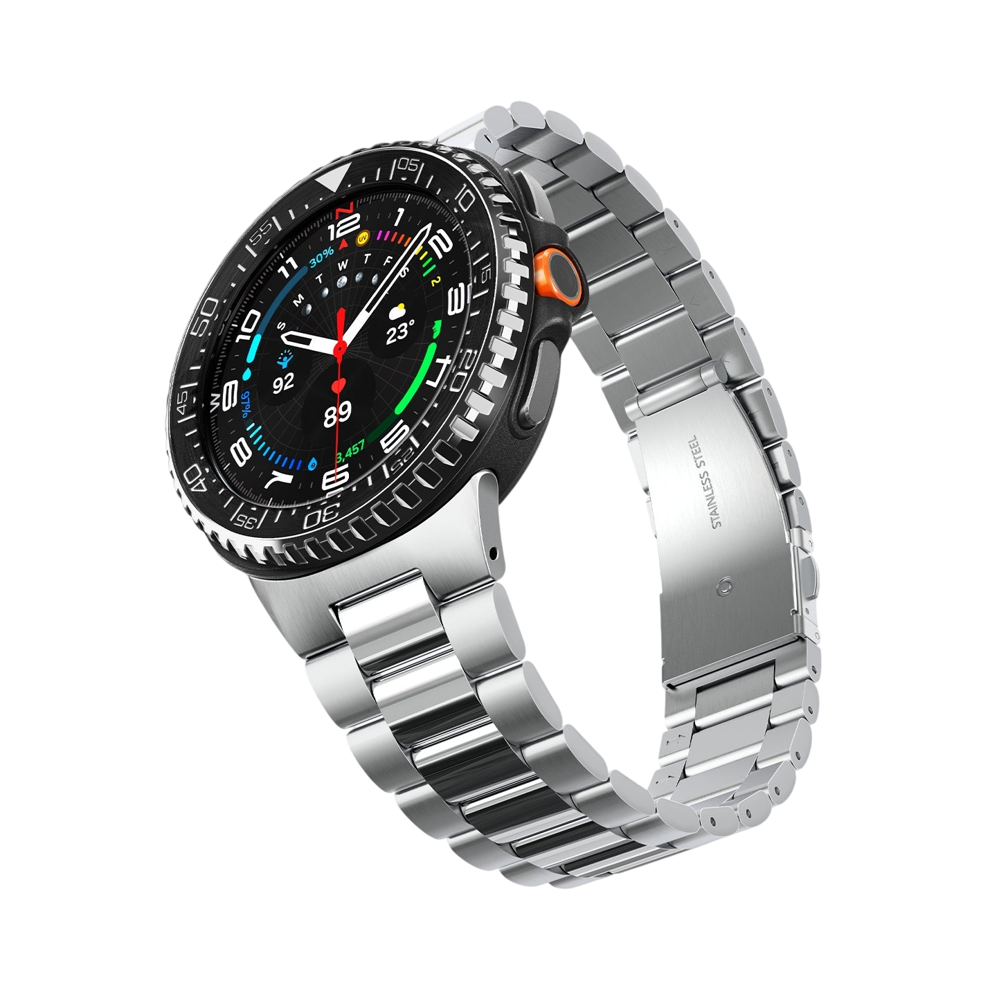 سبجن بيزل تون لسامسونج جالكسي ووتش 8 كلاسيك 46 مم - أسود