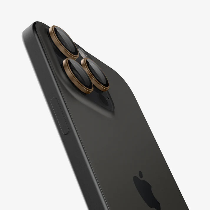 Spigen iPhone 16 Pro Max / 16 Pro Camera Lens Protector EZ Fit GLAS.tR Optik Pro - Desert Titanium