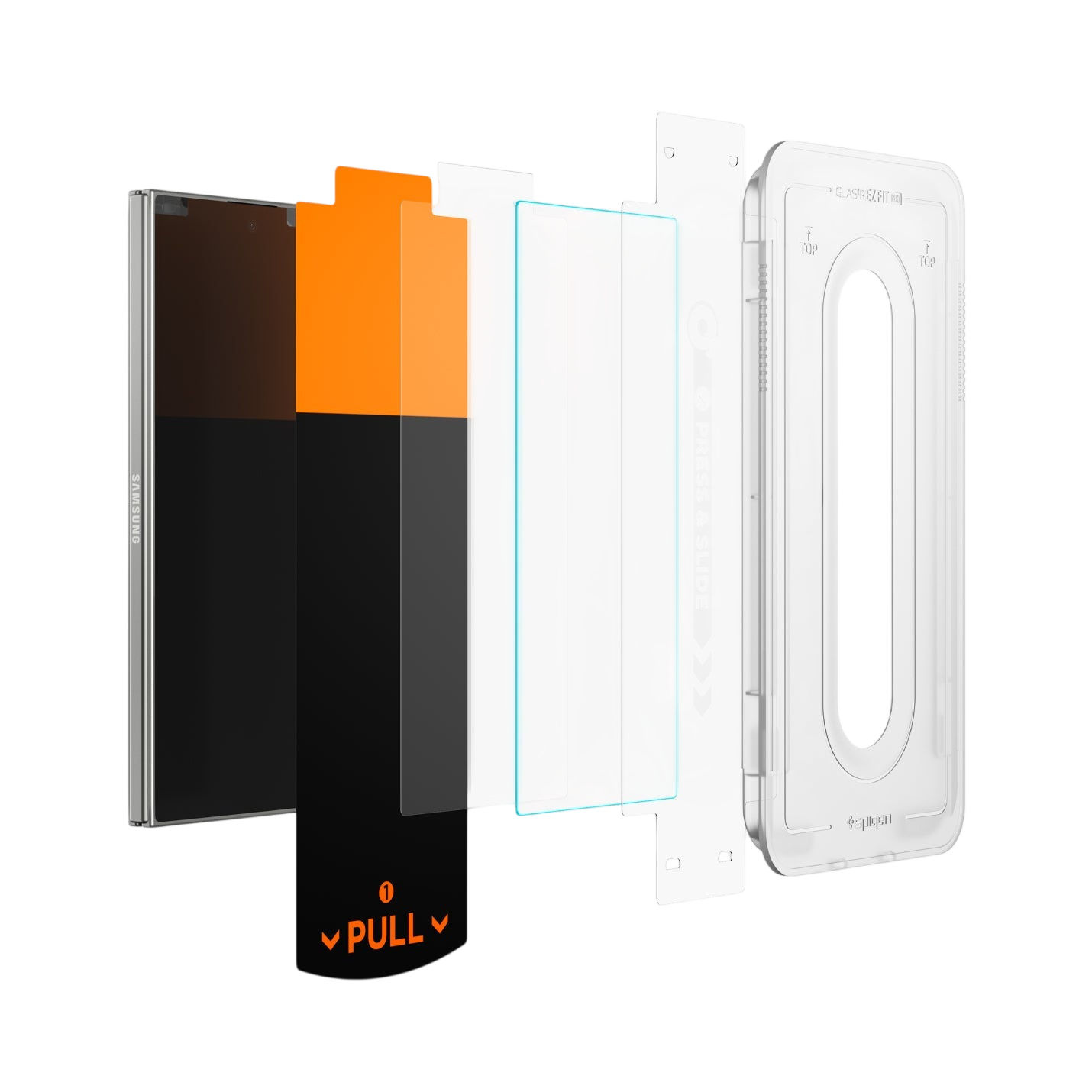 Spigen GLAS.tR EZ Fit Pro Screen Protector for Samsung Galaxy Z Fold 7 - 2 Pack