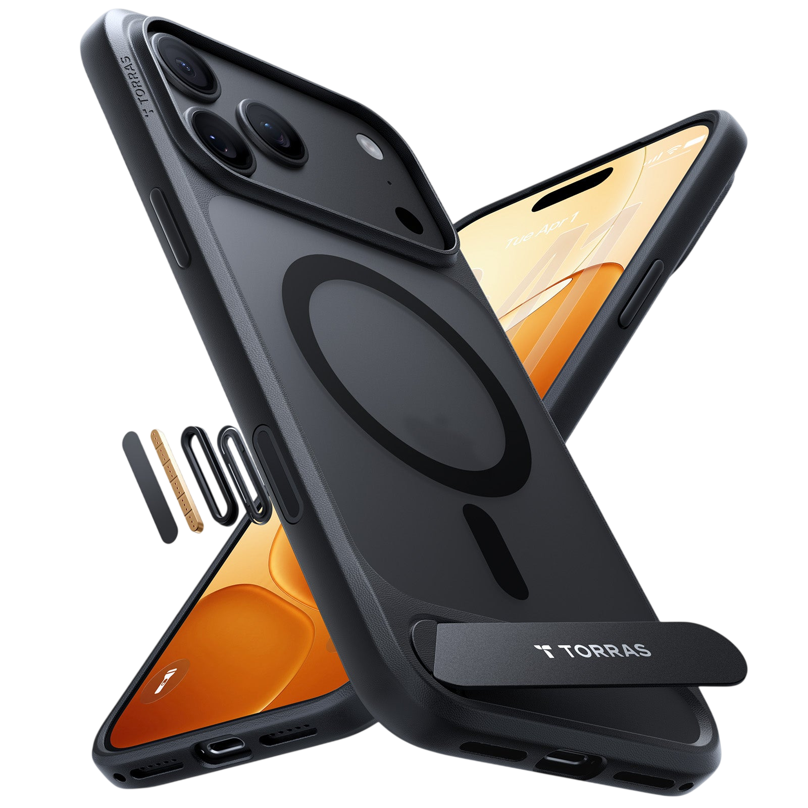 Torras Ostand L1 Case for iPhone 17 Pro Max / iPhone 18 Pro Max - Black