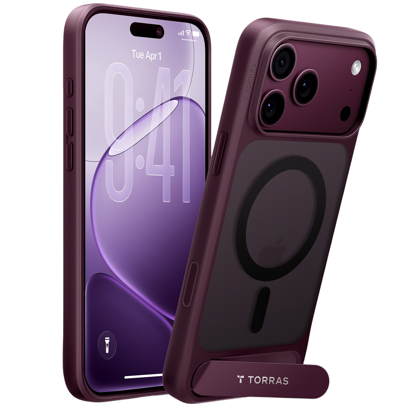 Torras Ostand L1 Case for iPhone 17 Pro Max / iPhone 18 Pro Max - Purple