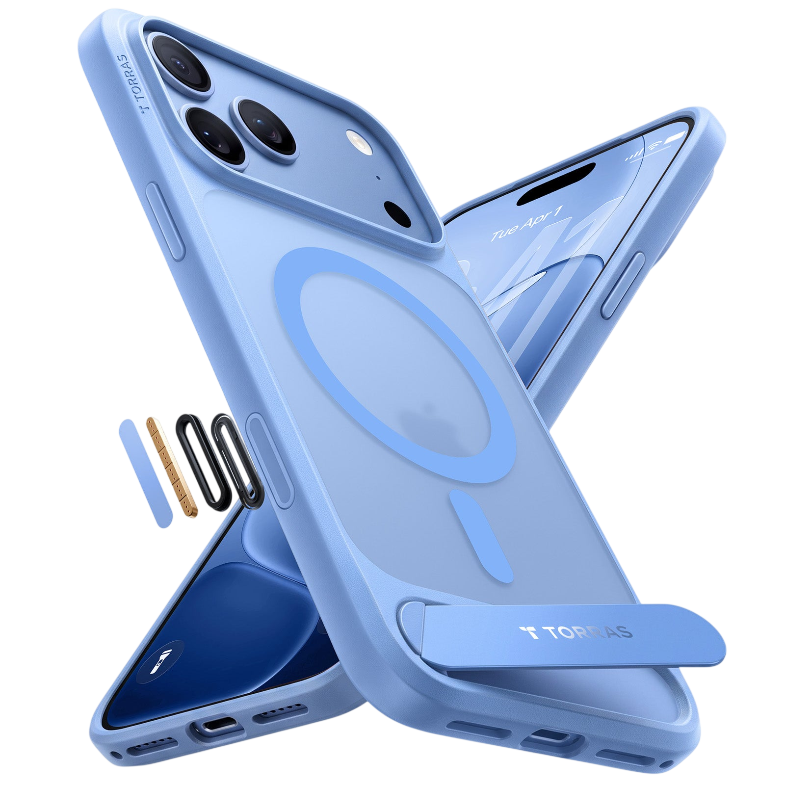 Torras Ostand L1 Case for iPhone 17 Pro / iPhone 18 Pro - Blue