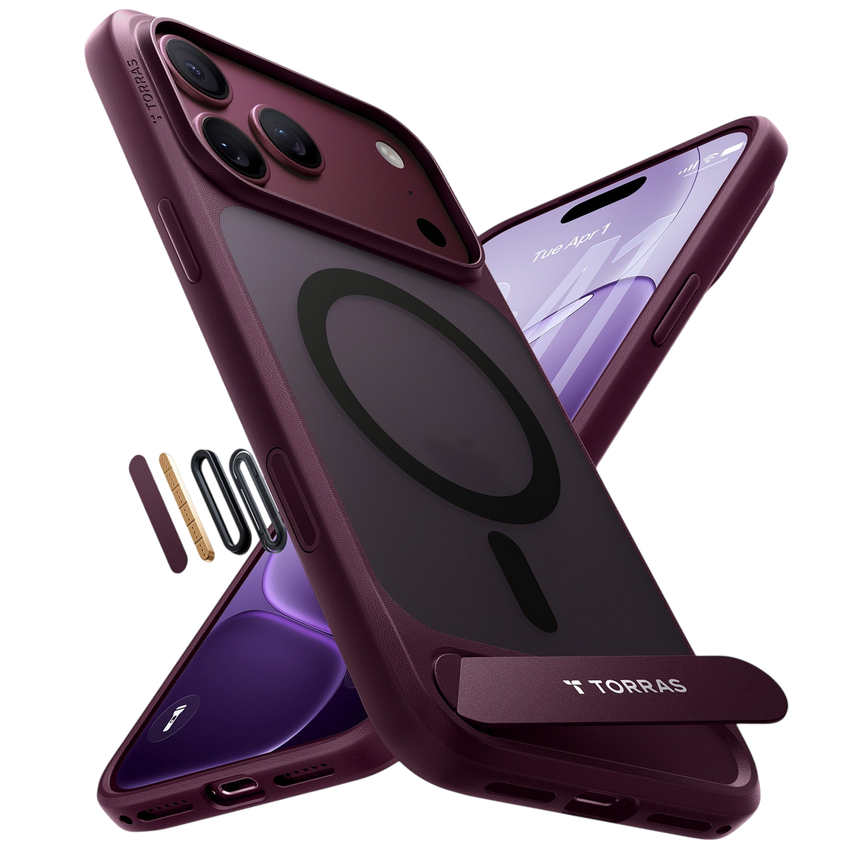 Torras Ostand L1 Case for iPhone 17 Pro / iPhone 18 Pro - Purple