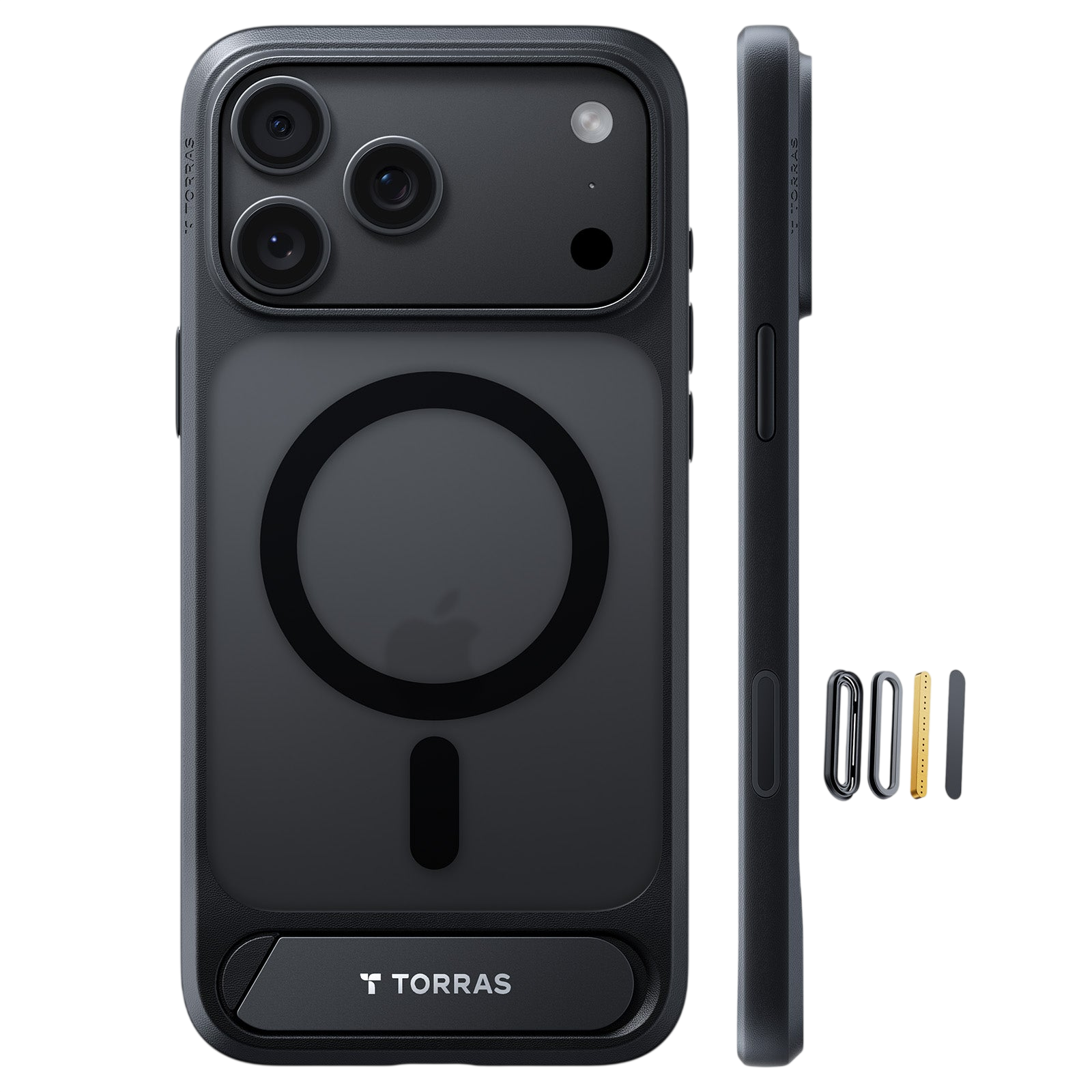 Torras Ostand L1 Case for iPhone 17 Pro Max / iPhone 18 Pro Max - Black