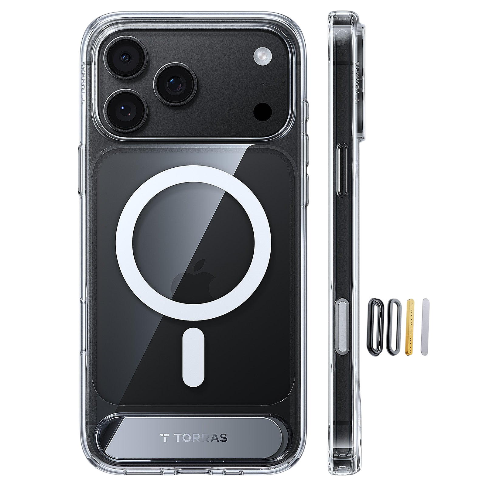 Torras Ostand L1 Case for iPhone 17 Pro Max / iPhone 18 Pro Max - Clear