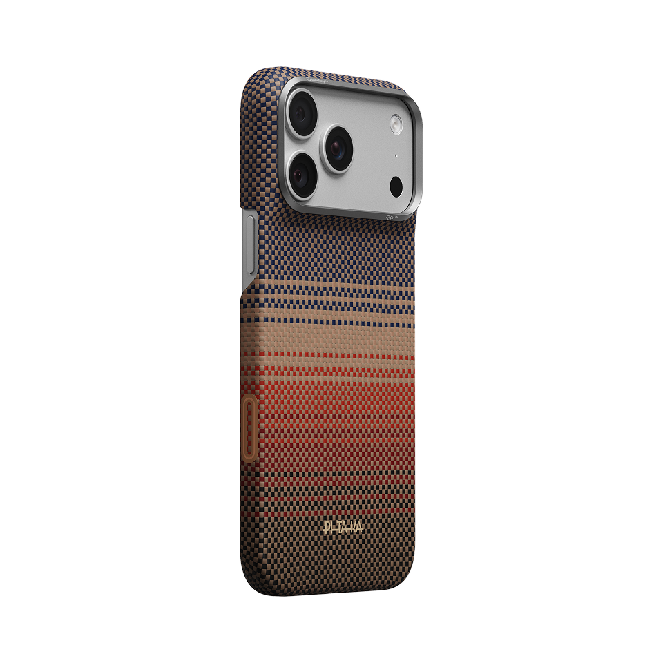 PITAKA Sunset•Moonrise Edge Case for iPhone 18 Pro Max - Sunset aramid fiber gradient