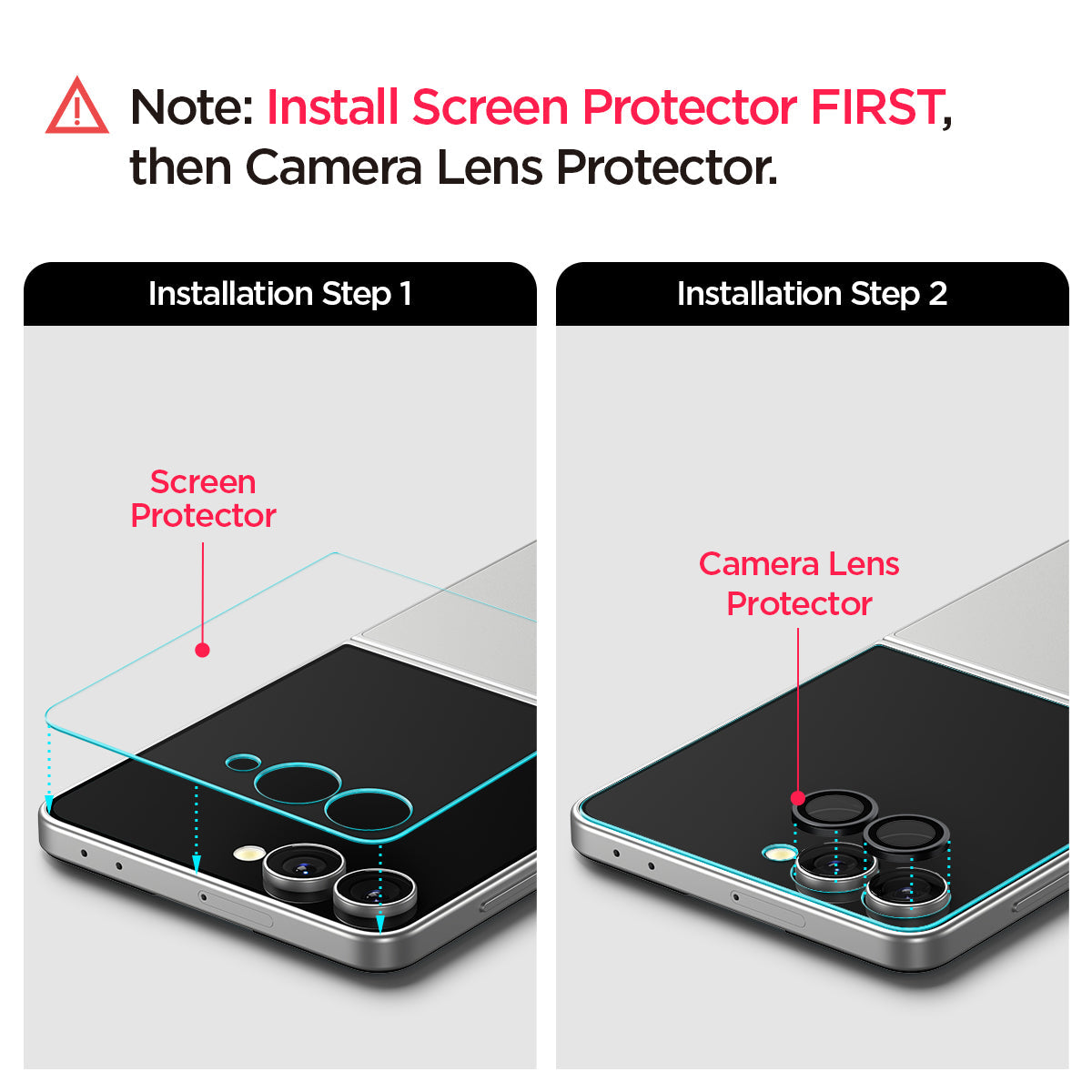 واقي عدسة سبجن أوبتيك برو EZ فيت لهاتف سامسونج جالاكسي Z فليب 7 - عبوة من 2