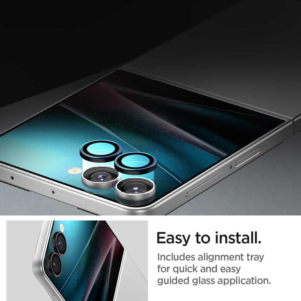 واقي عدسة سبجن أوبتيك برو EZ فيت لهاتف سامسونج جالاكسي Z فليب 7 - عبوة من 2