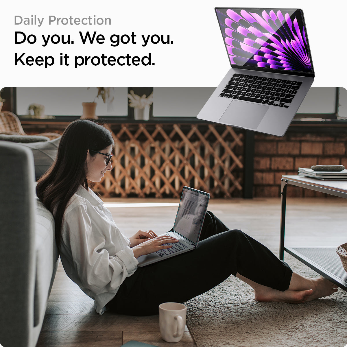 Spigen GLAS.tR SLIM Screen Protector for MacBook Air (M4 / M3 / M2)