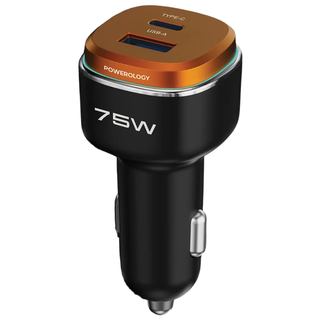 Powerology 75W Dual-Port High-Power Car Charger