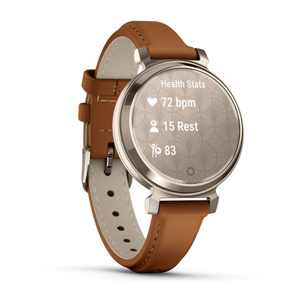 Garmin Lily 2 - Cream Gold / Tan Leather