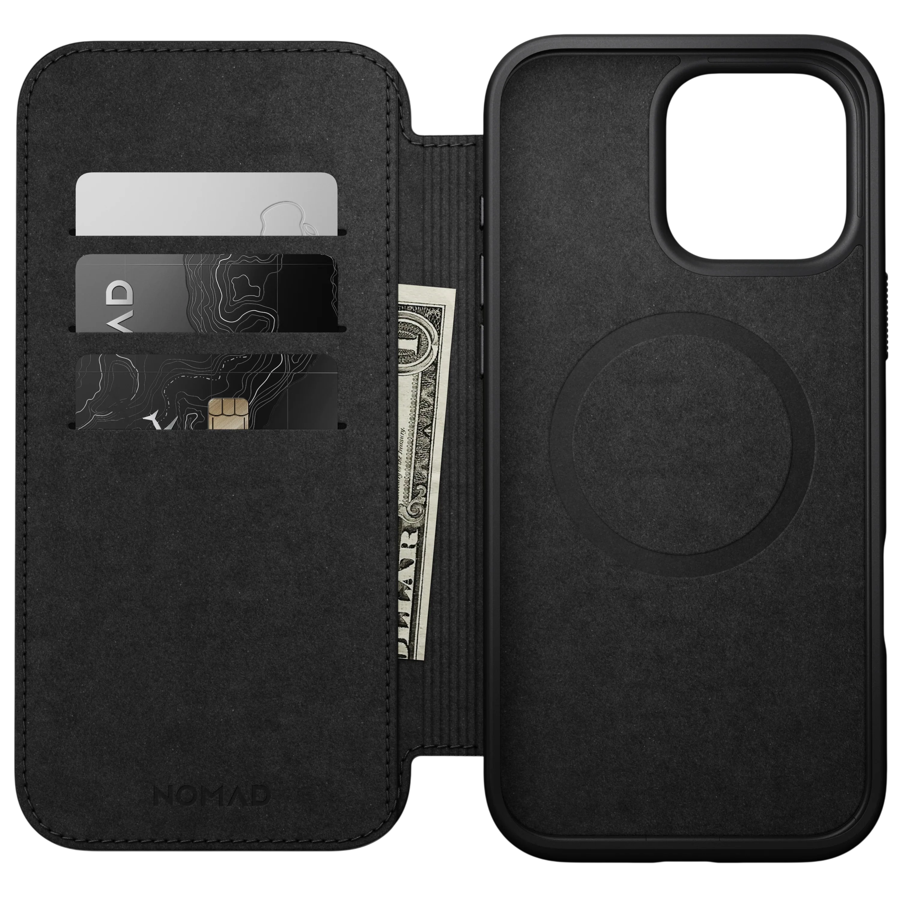 حافظة Nomad Modern Leather Folio لهاتف iPhone 16 Pro Max - تان إنجليزي