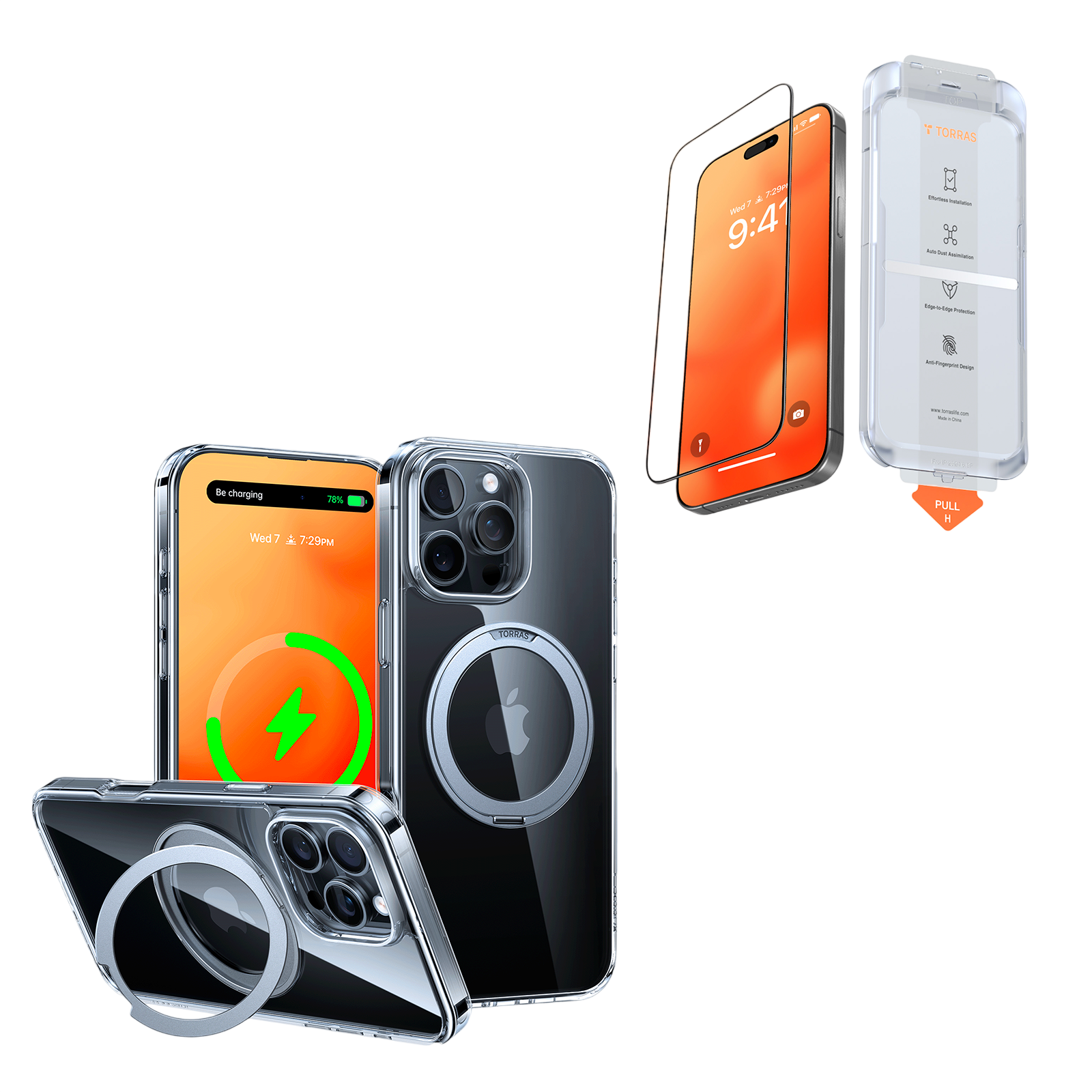 TOORAS Ostand Pro حافظة MagSafe قابلة للدوران 360 درجة لهاتف iPhone 16 Pro Max