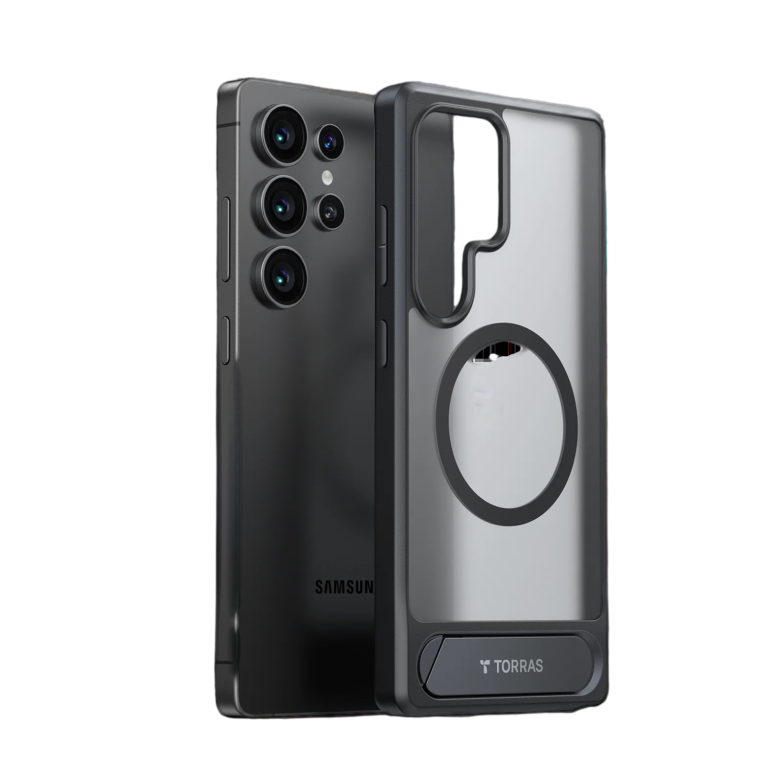 حافظة TORRAS Pstand مع قاعدة أفقية ورأسية MagSafe لهاتف Samsung S25 Ultra