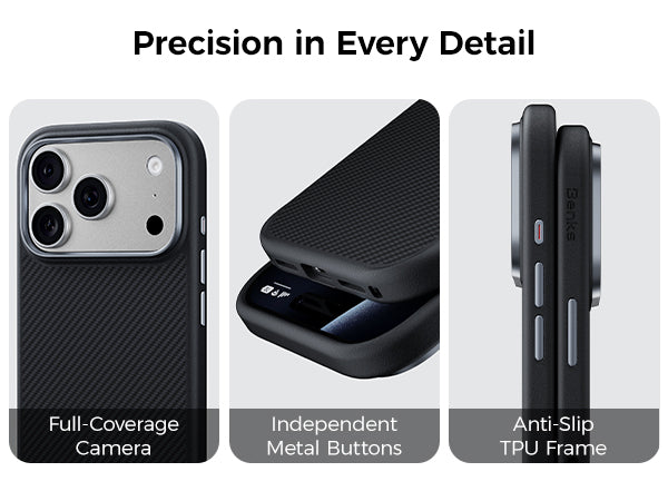 Benks ArmorPro 600D Case built with Kevlar® for iPhone 17 Pro / Pro Max / Air - features