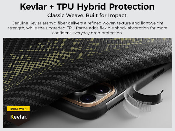 Benks Knight ArmorPro Case built with Kevlar® for iPhone 17 Pro & Pro Max - features