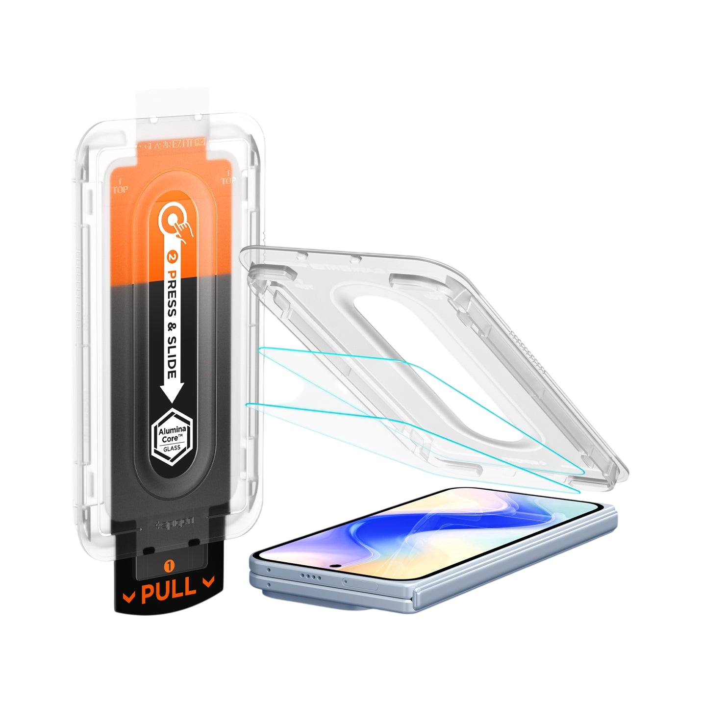 واقي شاشة سبجن GLAS.tR EZ Fit Pro لجهاز جوجل بيكسل 10 برو فولد - عبوة 2