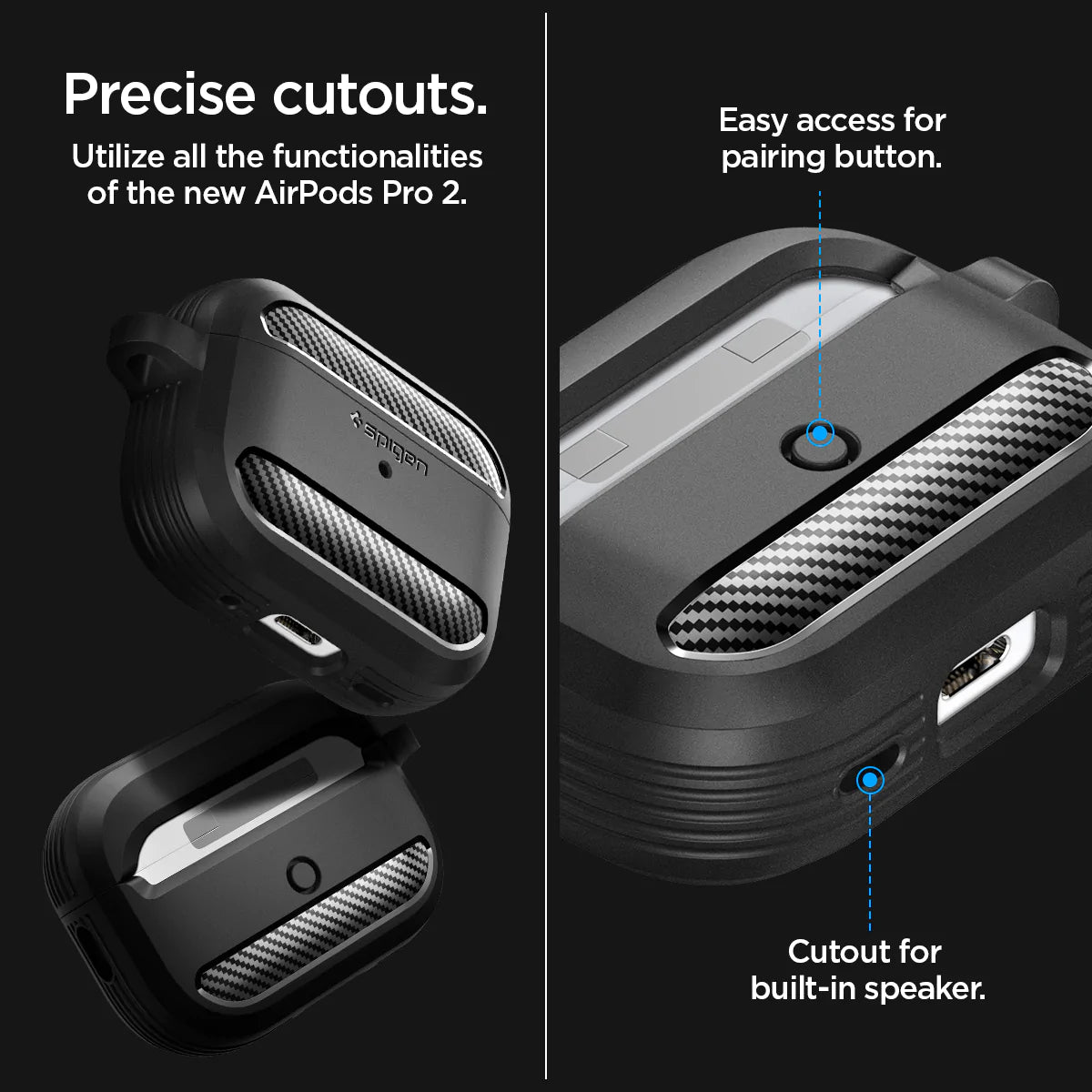 Spigen Rugged Armor Case for Apple AirPods Pro 2