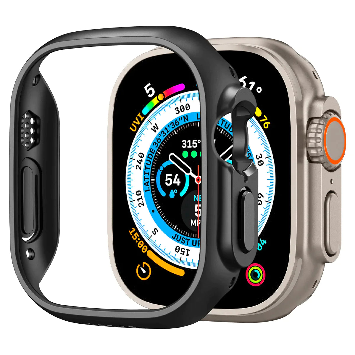 حافظة Spigen رفيعة لساعة Apple Watch Ultra 2 وUltra 1 (49 ملم) - أسود