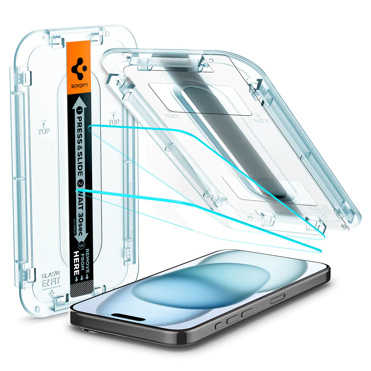 Spigen iPhone 15 Screen Protector EZ FIT GLAS.tR - 2 Pack