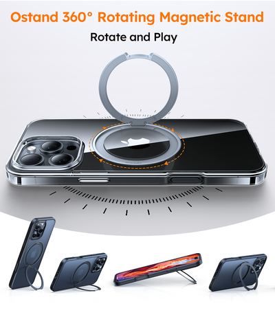 TOORAS Ostand Pro 360° Rotate Stand MagSafe Case for iPhone 16 Pro