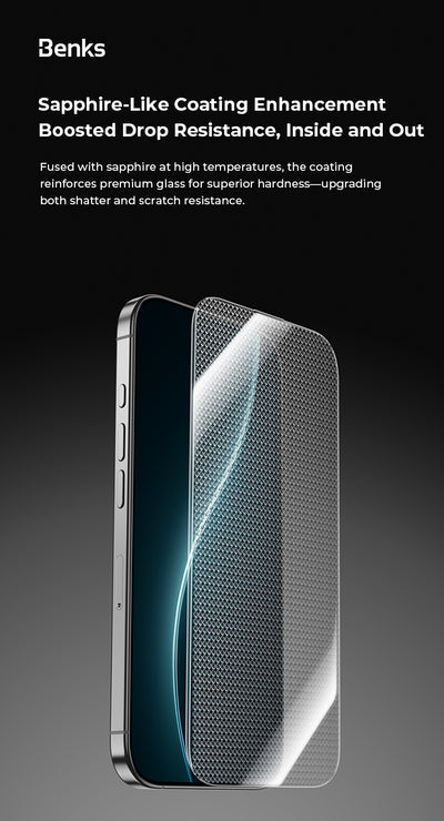 Benks GlassWarrior Sapphire Screen Protector for iPhone 17 Pro Max / 17 Pro / Air / 17