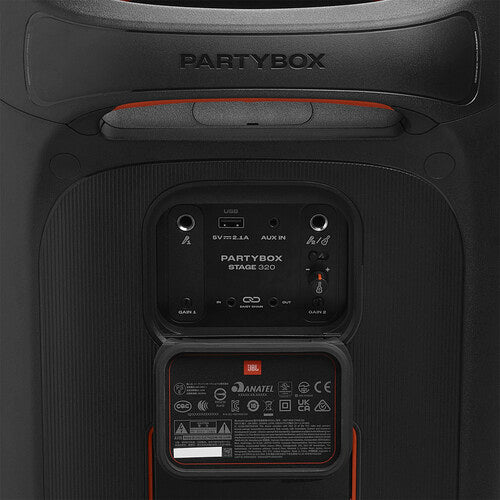 مكبر صوت JBL PartyBox Stage 320 240W اللاسلكي للحفلات مع ضمان دولي لمدة عام