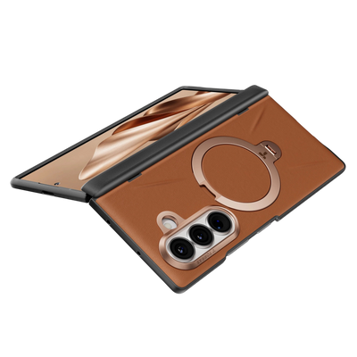 Torras Ostand Q3 VegSkin for Samsung Galaxy Z Fold 8 Ultra - Amber Brown 