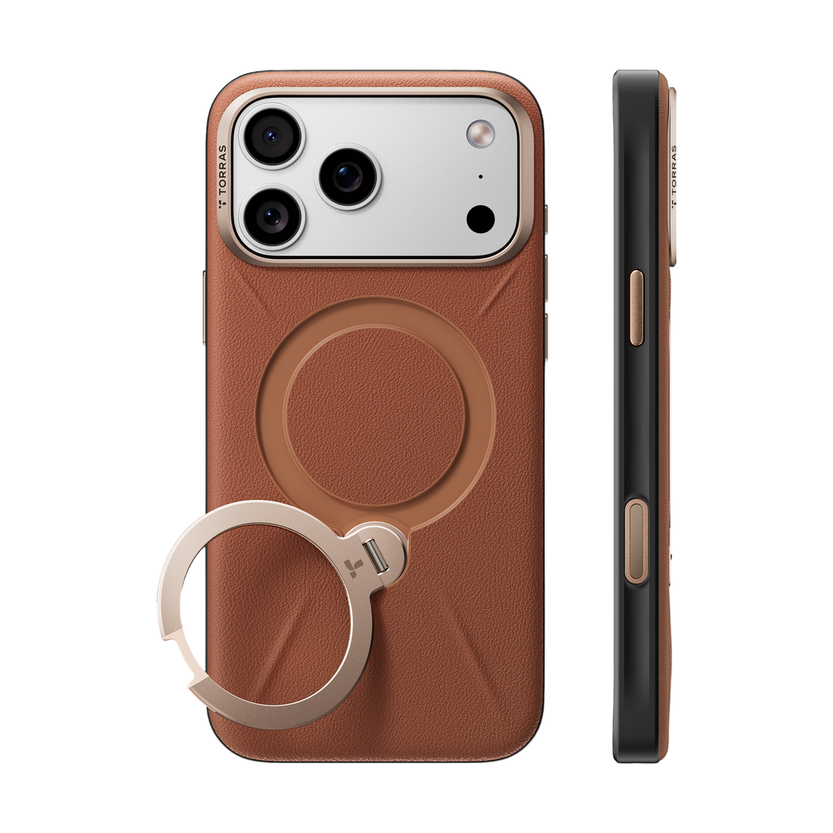 Torras Ostand Q3 VegSkin Case for iPhone 18 Pro - Orange 