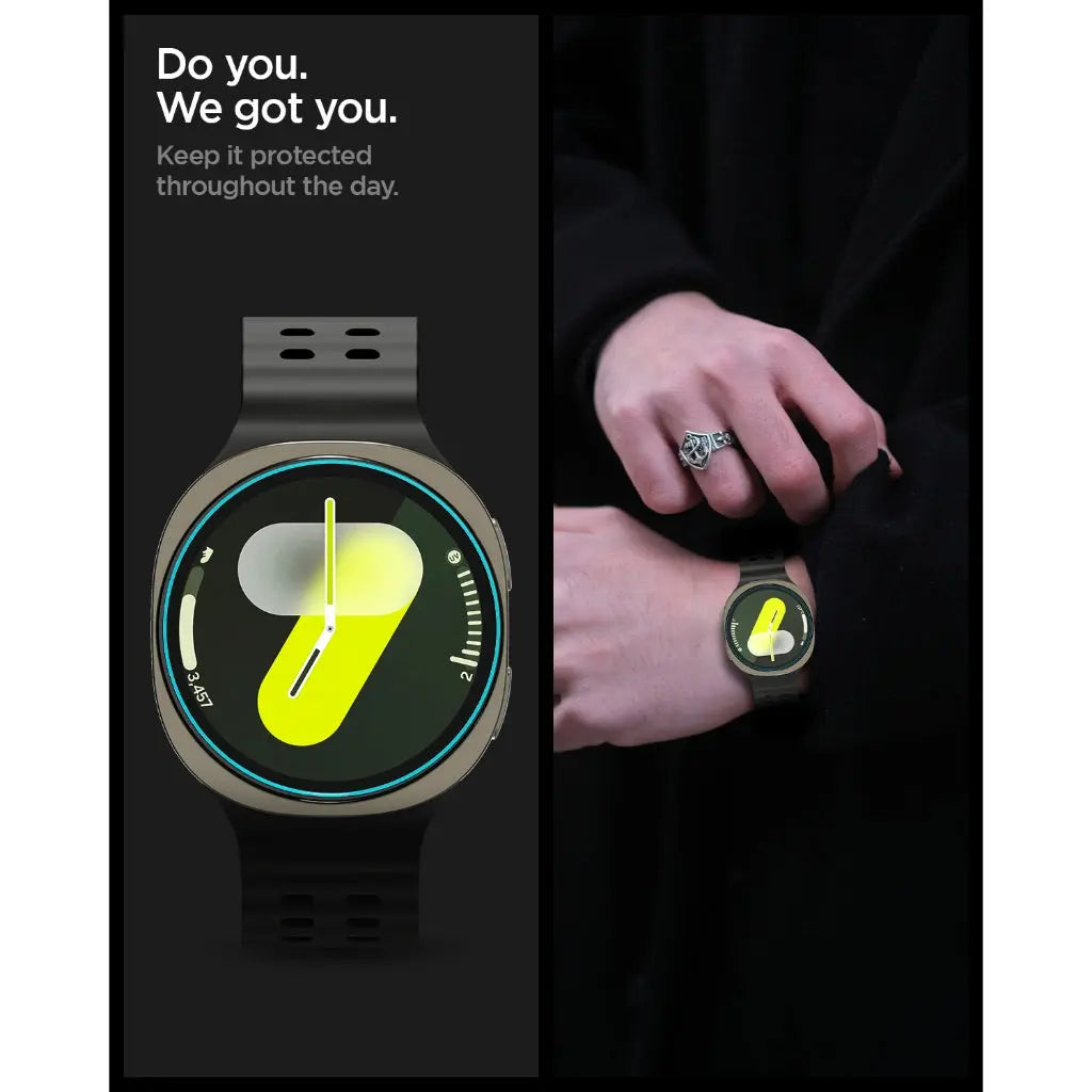 واقي شاشة سبجن EZ FIT لسامسونج ووتش 8 (44 مم) [عبوة 2]