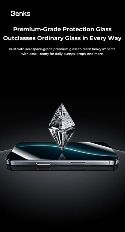واقي شاشة زجاجي بنكس ووريور من الياقوت لـ iPhone 17 Pro Max / 17 Pro / Air / 17