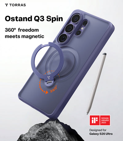 حافظة TORRAS Ostand Spin لهاتف Samsung Galaxy S26 Ultra
