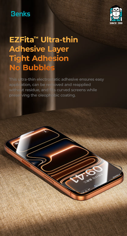 حماية شاشة بنكس جلاس ووريور سافاير V2.0 لجهاز آيفون 17 برو ماكس / 17 برو