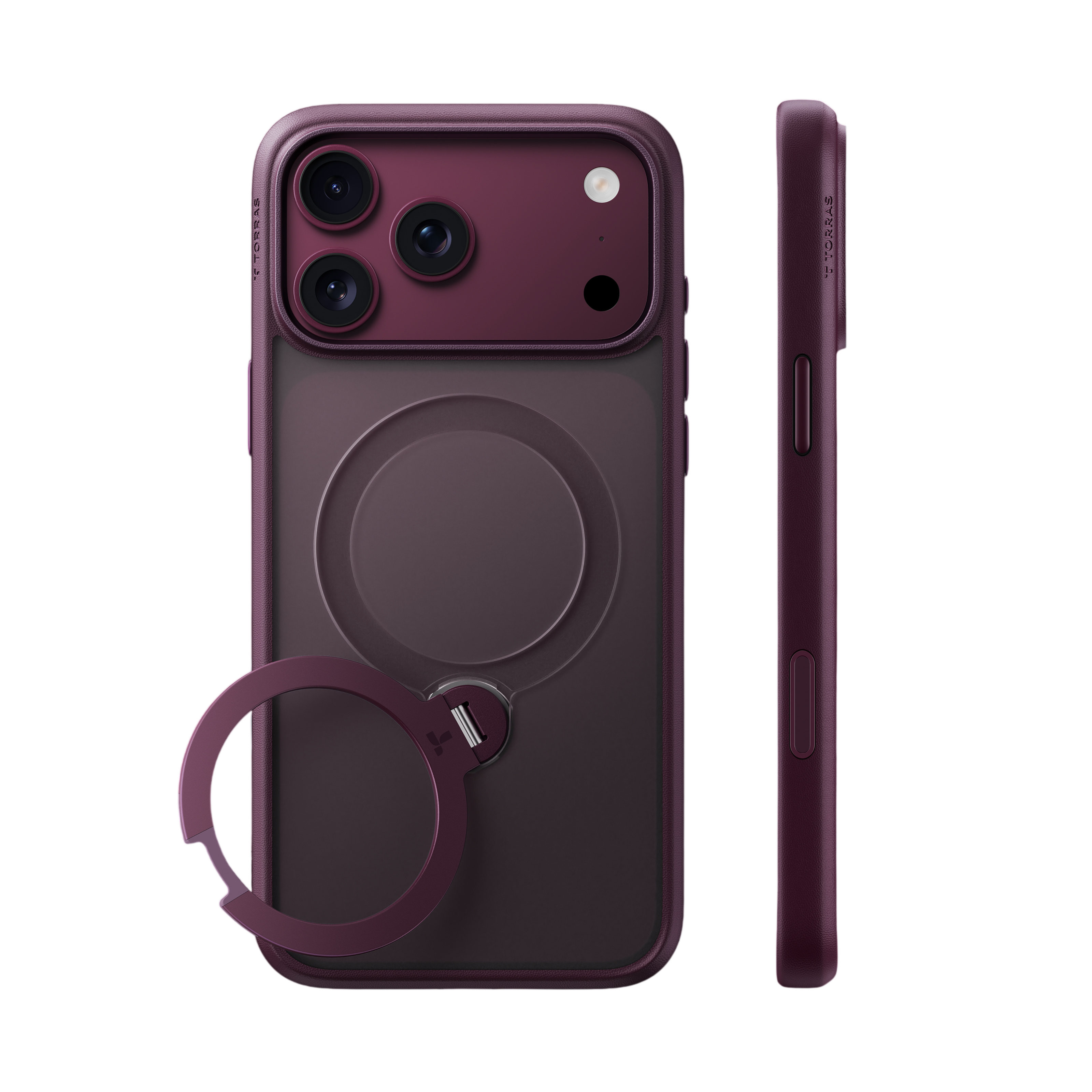 Torras Ostand Q3 Spin Case for iPhone 18 Pro - Purple 