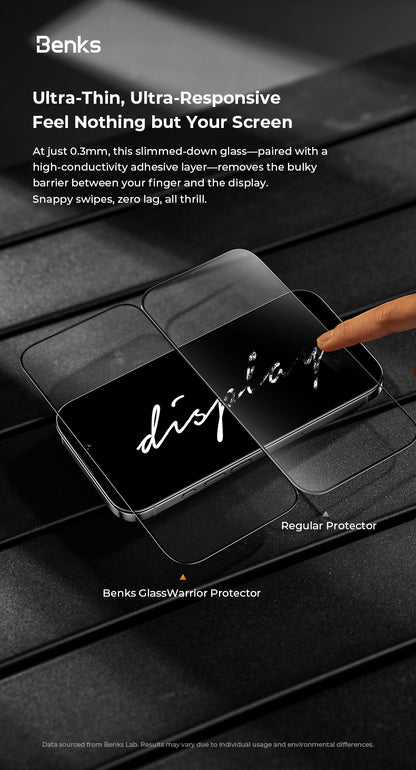 واقي شاشة زجاجي بنكس ووريور من الياقوت لـ iPhone 17 Pro Max / 17 Pro / Air / 17