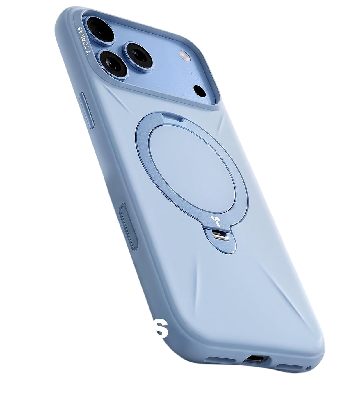 Torras Ostand Q3 Silicone Case for iPhone 18 Pro - Blue 