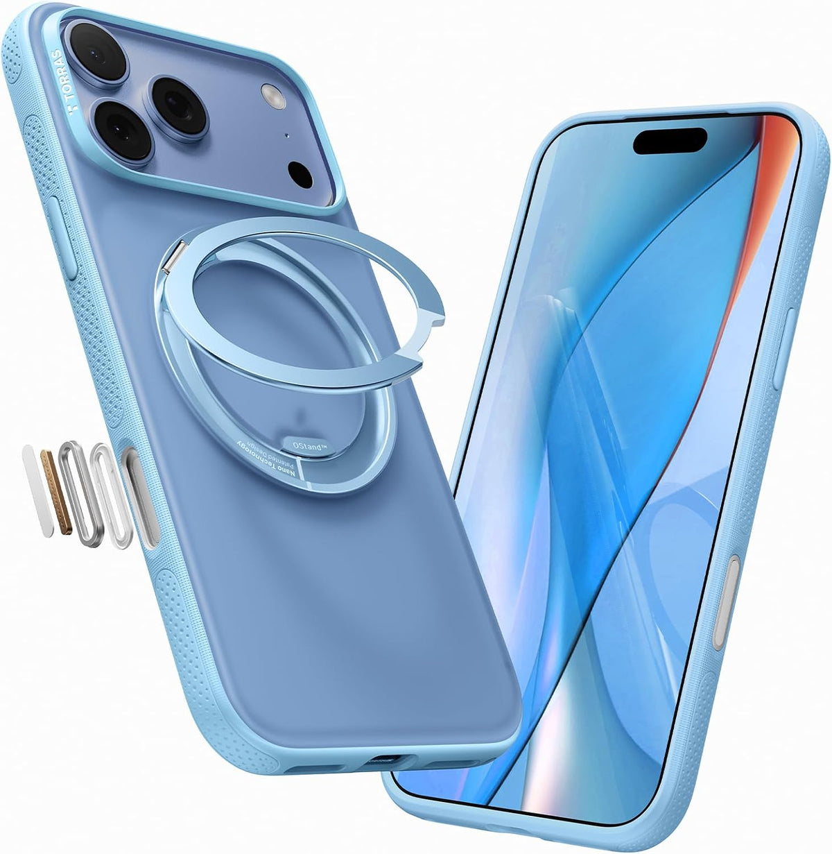 Torras Ostand O3 Light Case for iPhone 18 Pro - Blue #color_blue