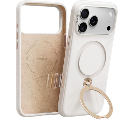 Torras Ostand Q3 Silicone Case for iPhone 18 Pro Max - White 