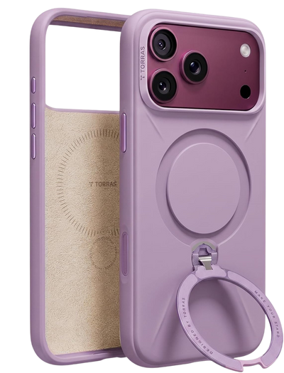 Torras Ostand Q3 Silicone Case for iPhone 18 Pro - Purple 