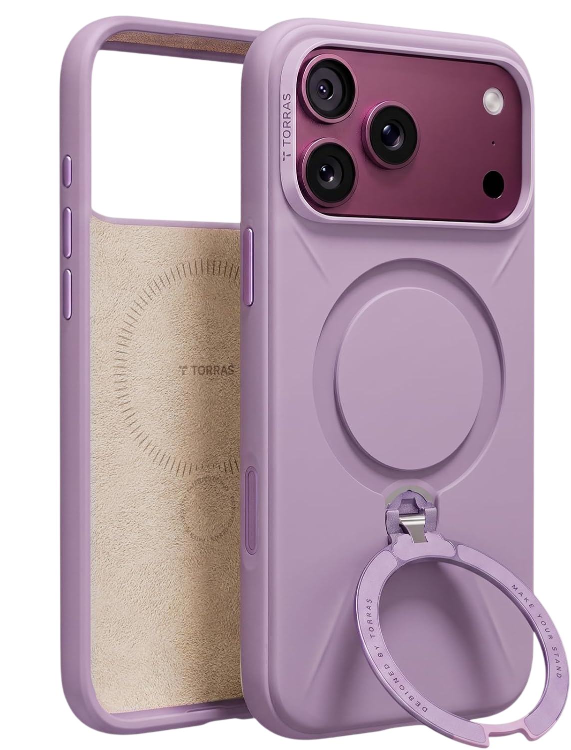 Torras Ostand Q3 Silicone Case for iPhone 18 Pro Max - Purple #color_purple